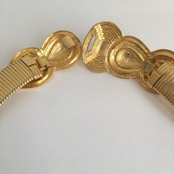 Accessocraft NYC 1970s Gold Stretchy Belt size S/M - Picture 7 of 8